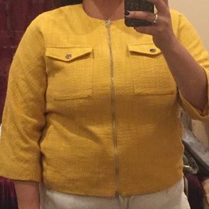 Chico’s mustard yellow blazer jacket